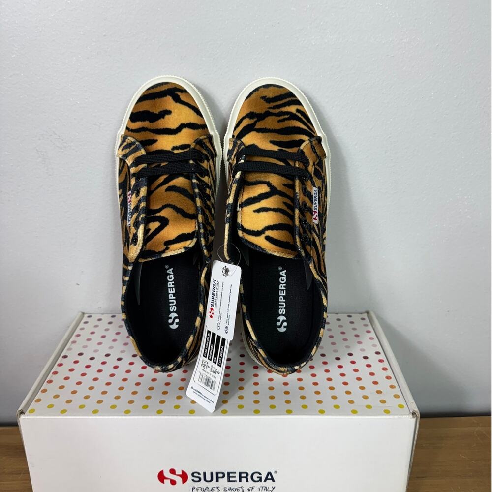 New Superga 2750 Fanvelvetw Sneakers Cog Zebra Women's 8.5 - Picture 4 of 10